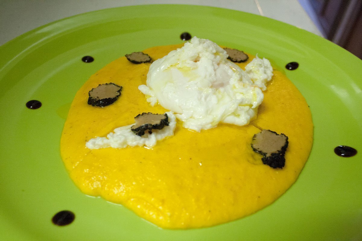 A dish our truffle lunch