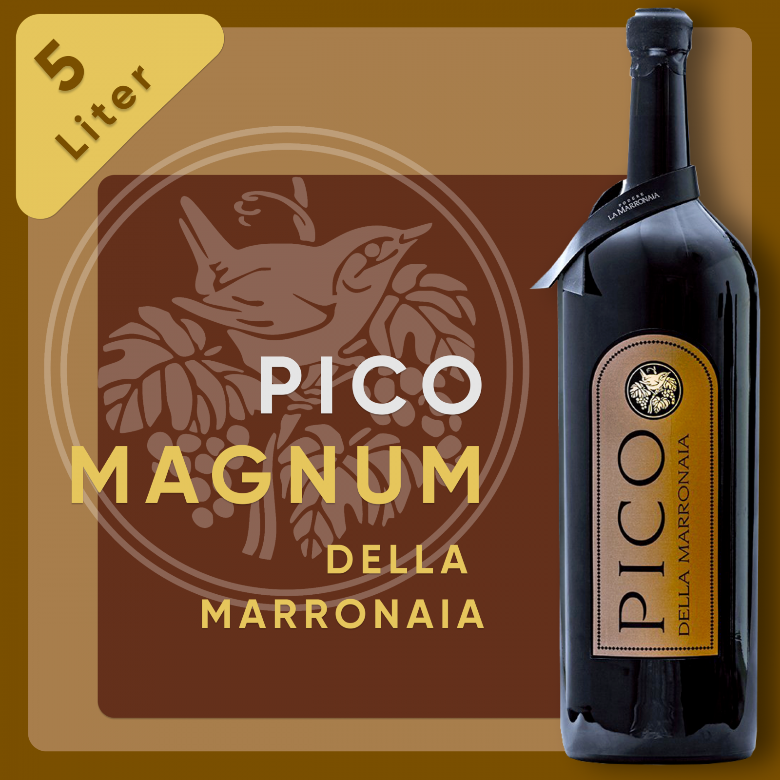 Pico della Marronaia Magnum Red Wine Bottle 3Lt